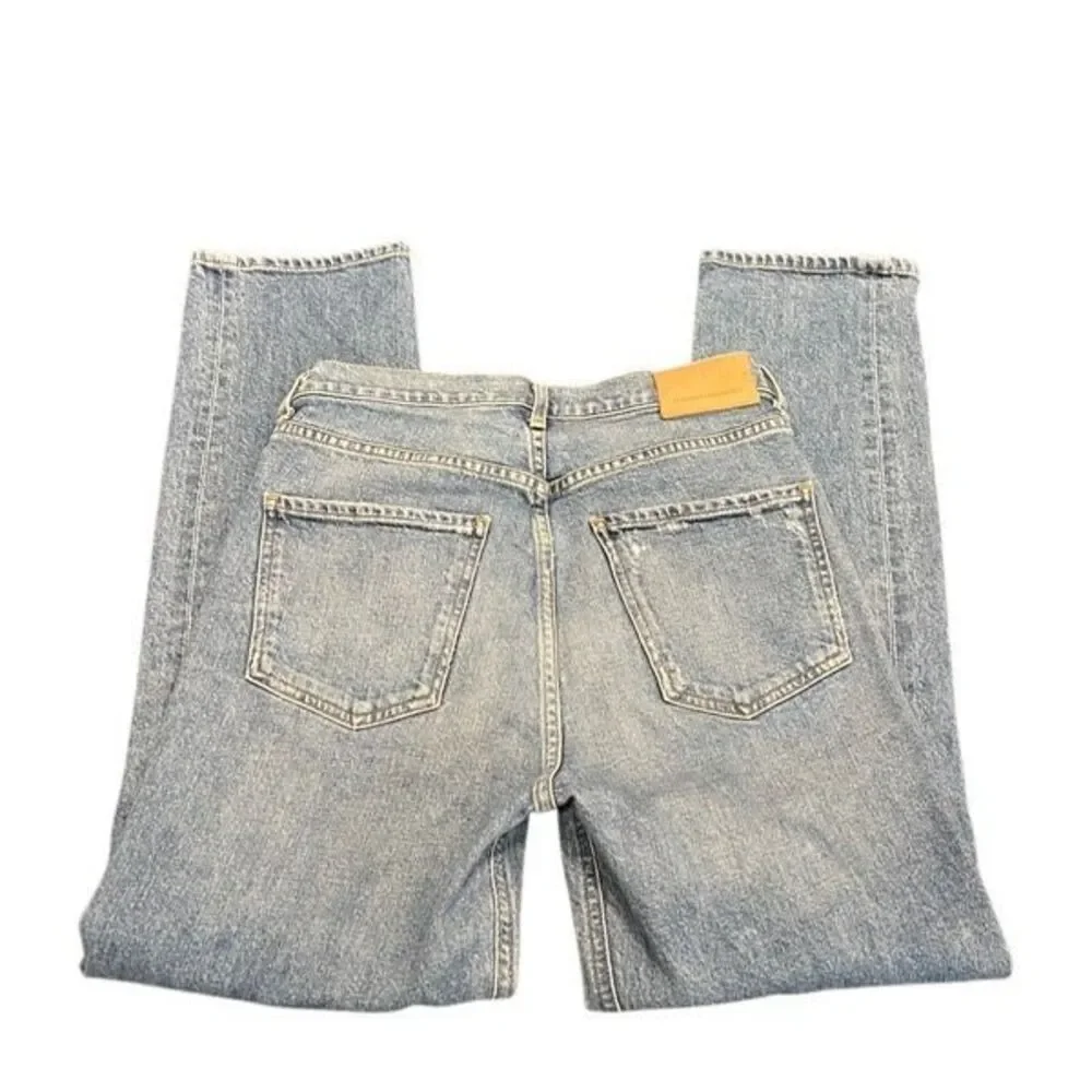 Citizens of Humanity Women's Distressed Sabine Straight Jeans Light Blue Size 27